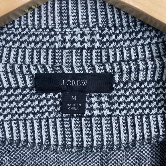 J Crew Sophie‎ Open Front Sweater Blazer Glen Plaid Wool Blend Sz M - Picture 2 of 6